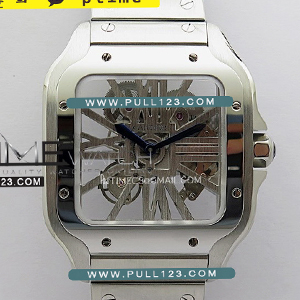 [9611MC MOVE] Santos de Cartier Skeleton SS MLF Best Edition - 까르띠에 산토스 베스트 에디션