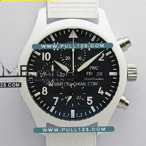 [Super Clone 69385] IWC Pilot Chrono IW389105 Real White Ceramic APSF 1:1 Best Edition - 아이더블유씨 파일럿 크르노 베스트에디션