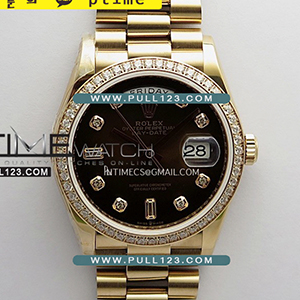 [2836 MOVE] Rolex DayDate 36mm 128345 904L RG Gain Weight KF 1:1 Best Edition - 로렉스 데이데이트 베스트에디션 무게추가버전